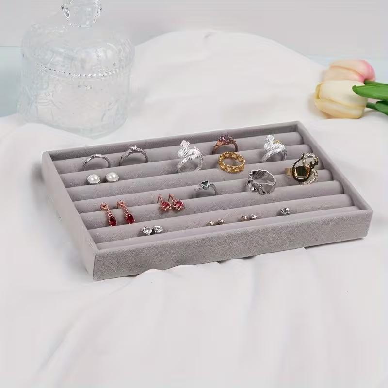 Samt Schmuckaufbewahrungsschale für Armbänder und Accessoires - Eisblumen-Design