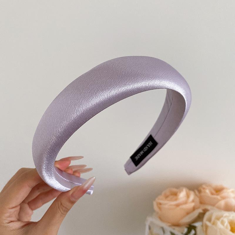 Romantisk Lilla Ansiktsvask Hårbøyler Strikk Ny Trendy Sateng Bredt Hårbånd For Kvinner Søtt Hodebånd Jenter Hårtilbehør Gaver