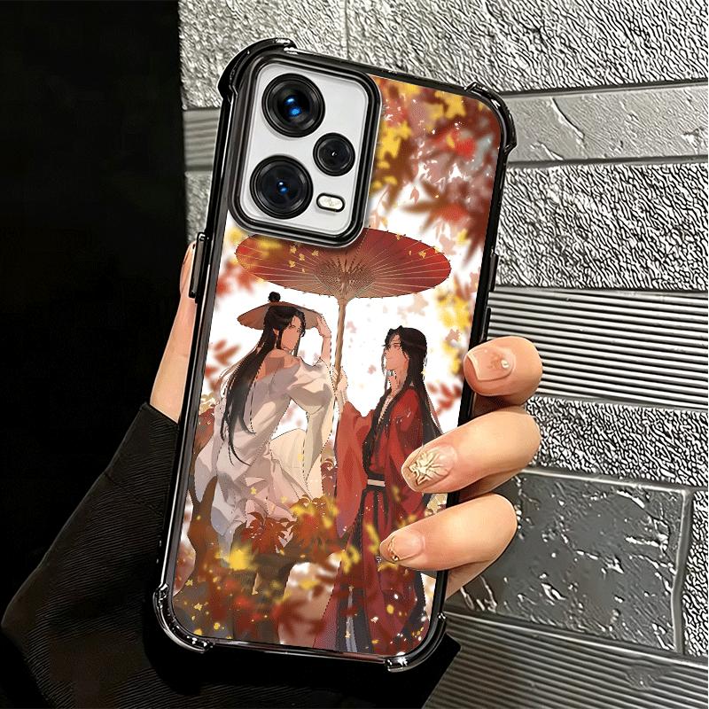 Heaven Official's Blessing Anime Plating Phone Case For Xiaomi Redmi Note 14 15 Pro Plus 13 12 11 11S 11T 10 9S 9 5G Anti-Fall A