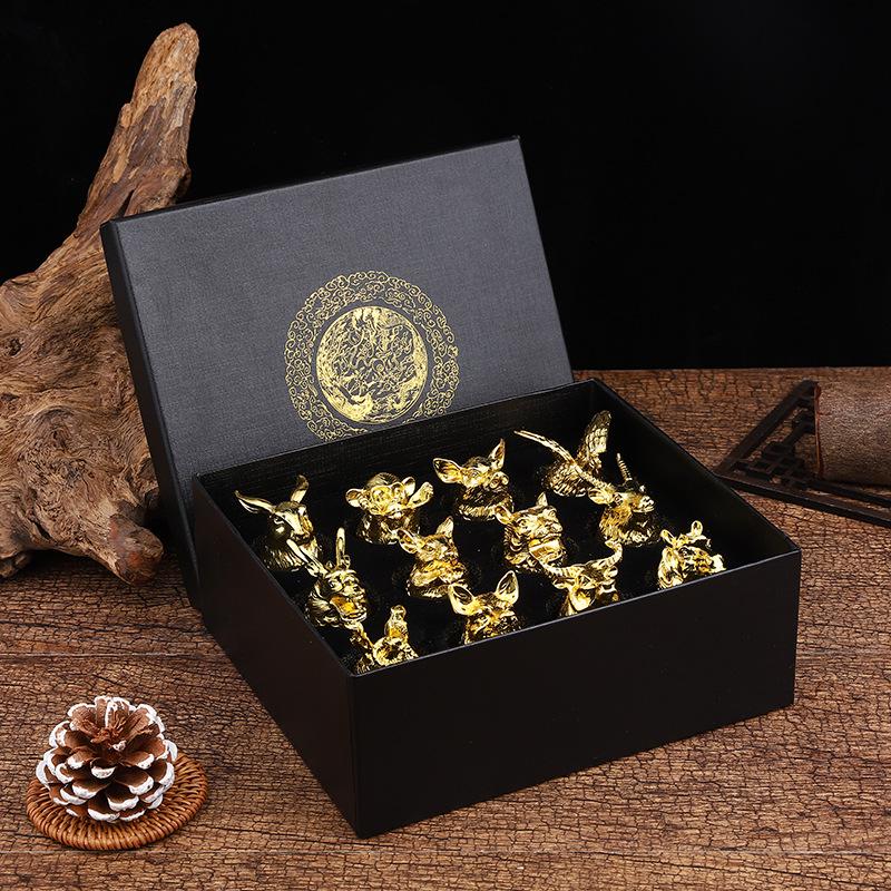 Twelve Zodiac Lead-Free Crystal Wine Glass Set - 25ml Each, Gift Box Included