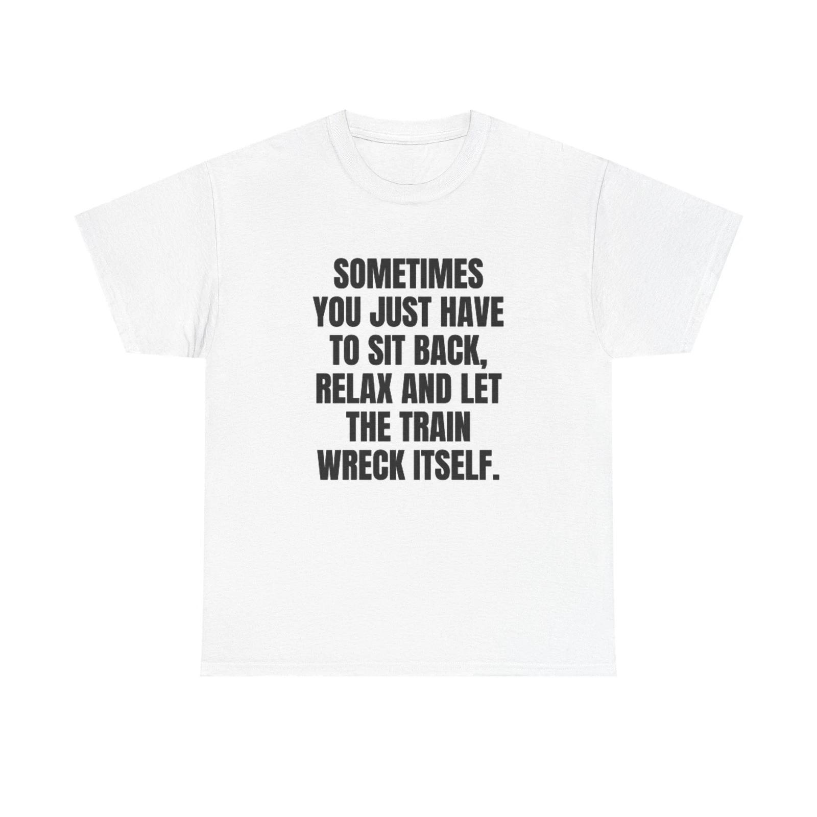 Men s and Women s T-shirts Train Wreck Graphic M