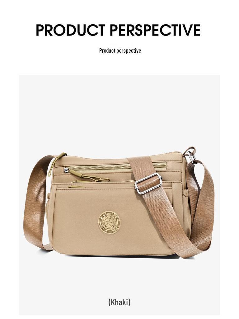 2026 Women's Multi-Pocket Oxford Shoulder Bag: Stylish, Layered, and Simple Crossbody for Casual Commuting