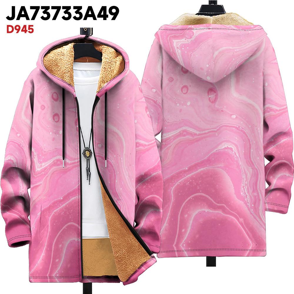 

Новая куртка многоцветные элементы узора B1 кардиган на молнии с капюшоном утолщенный зимний флис трендовая стеганая одежда 4XL