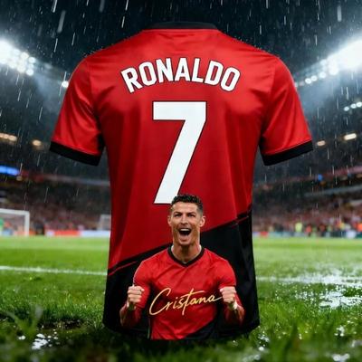 Camiseta de Fútbol Moderna para Niños con Estampado 3D de la Camiseta de Fútbol de Ronaldo