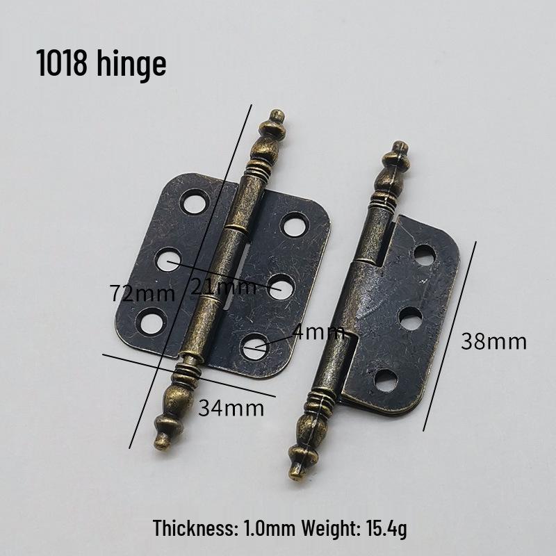 Flat Crown Hinges in Gold, Silver, Antique Bronze - Available in 1.5, 2, 3, & 4-inch Sizes