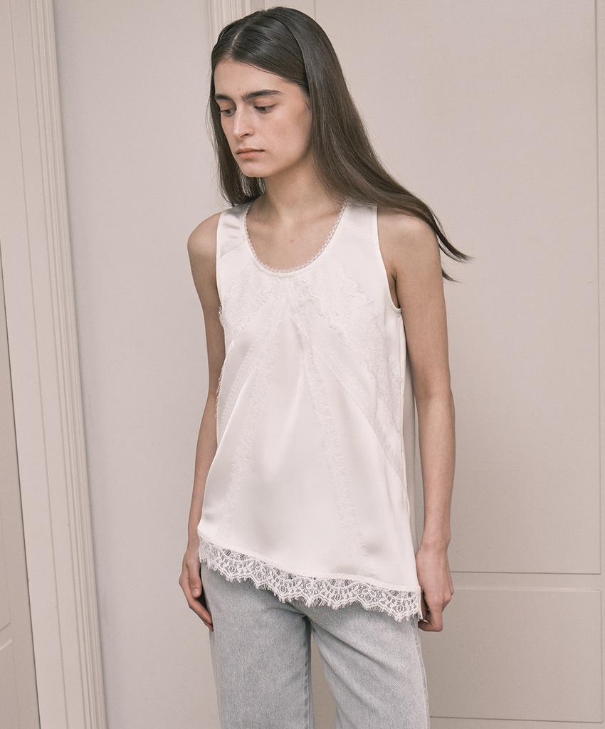 EMKM Lace Sleeveless Top_Ivory