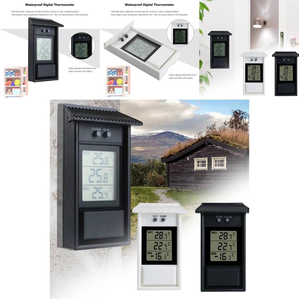 Versatile Indoor And Outdoor Temperature Measurement Thermometer For Home Garden Use