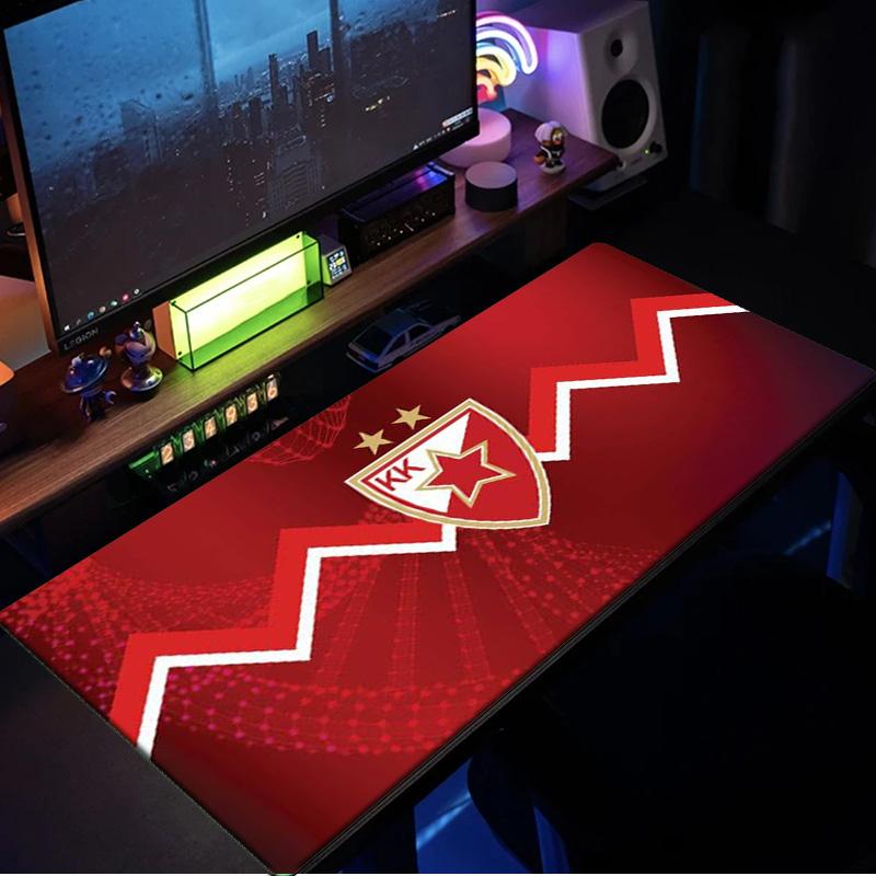 FK Crvena zvezda mouse pad, rubber base, esports desk mat, mouse pad for gamers and office use, gaming desk , easy to clean mat