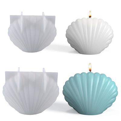 DIY Dropper Mold, Size Shell, Candle Mold, Fan-shaped Shell, Aromatherapy Candle Mold, Mirror, Silicone Mold