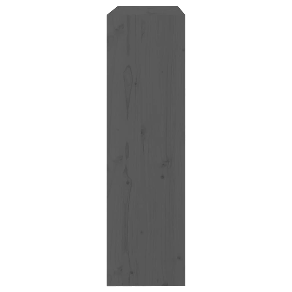 Bookshelf Room Divider Grey 80 x 30 x 103.5 cm Solid Pine Wood