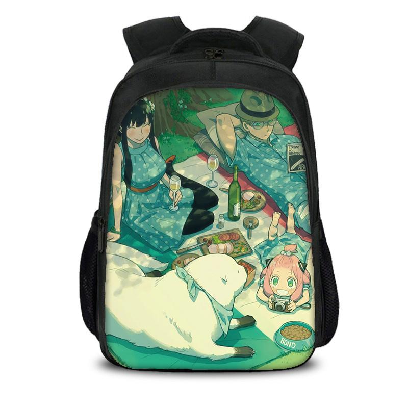 SPY×FAMILY Double Layer Backpack Durable, Trendy, Versatile, Large Capacity Cartoon School Boy and Girl Birthday Best Gift