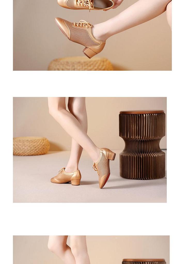 Women's Mid-Heel Latin Dance Shoes with Soft Soles for Adults