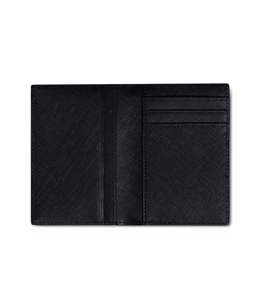 Musinsa Standard Saffiano Leather Vertical Fold Card Wallet [Black]