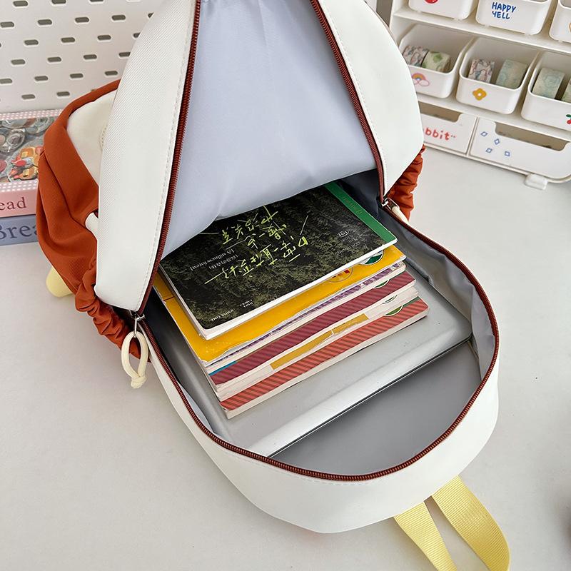 Schoolbag Cute Cat Ears Student Backpack New Large Capacity Junior High School High School Start Backpack High Value Student Schoolbag