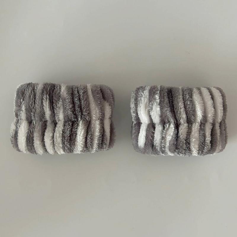 3 Stück/Set Niedliche Katze Ohr Leopardenmuster Plüsch Stirnband Für Frauen Mädchen Spa Gesicht Waschen Und Make-up Stirnband Elastisches Handgelenkband