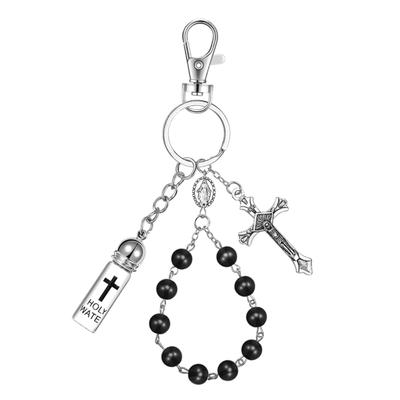Bouteille d'eau bénite élégante en verre, récipient pour eau bénite avec couvercle couleur argent/or pour rituels spirituels, collectionneurs