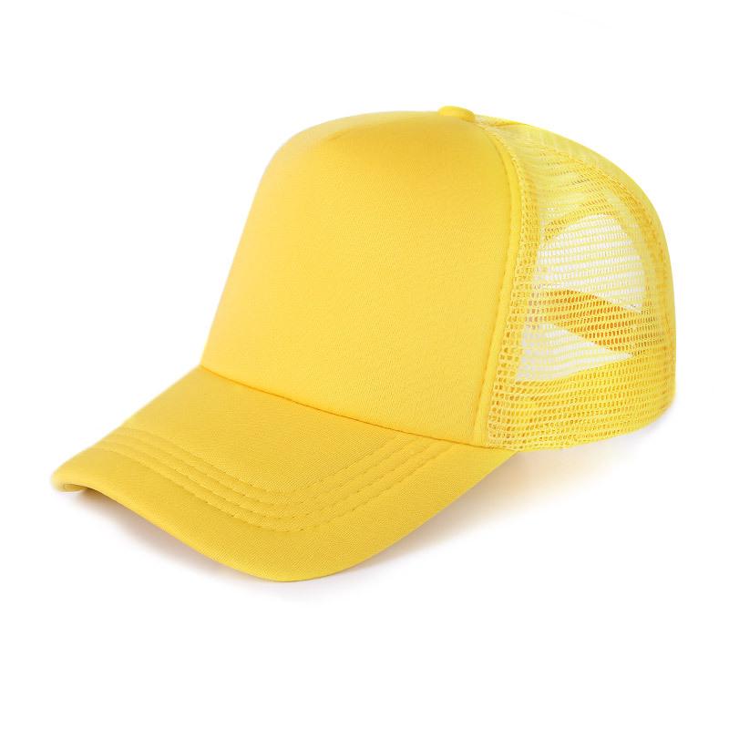 Casquette de baseball pour enfants avec protection solaire: Casquette en maille vierge avec broderie et impression du logo