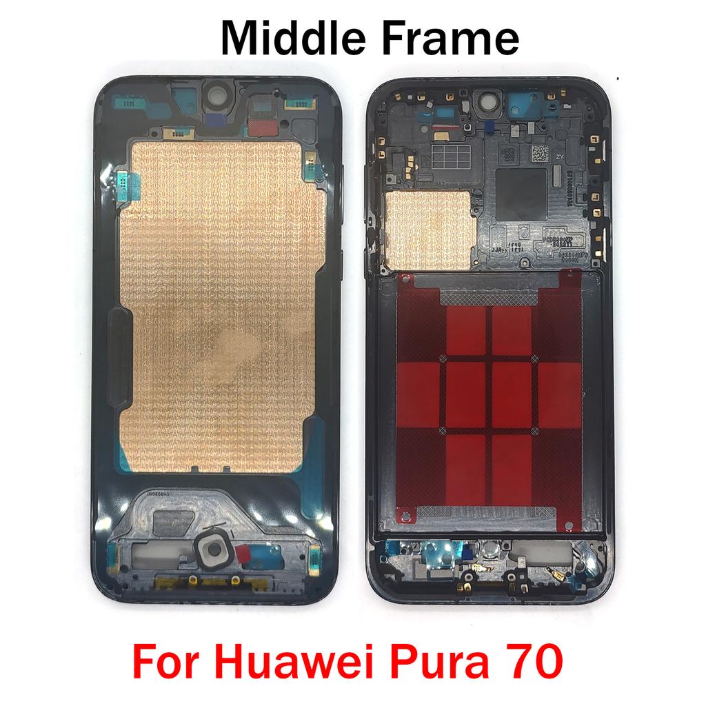 OG For Huawei P20 P30 P40 P50 P50E P60 P70 Pro Plus Ultra Art Middle Frame Housing Front LCD Bezel Cover With Side Button