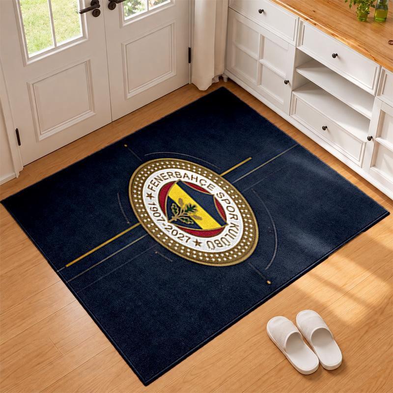Fenerbahce Carpet Door Mat for Living Room or Bedroom Protective Mat Under Chair Office Decoration Christmas Gift Birthday Present