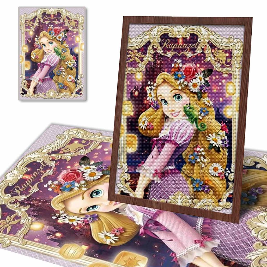 5D Diy Diamond Painting The Princess and The Little Animals Full Drill Rhinestones Mosaic Embroidery Handmade Products Home Decor Gift