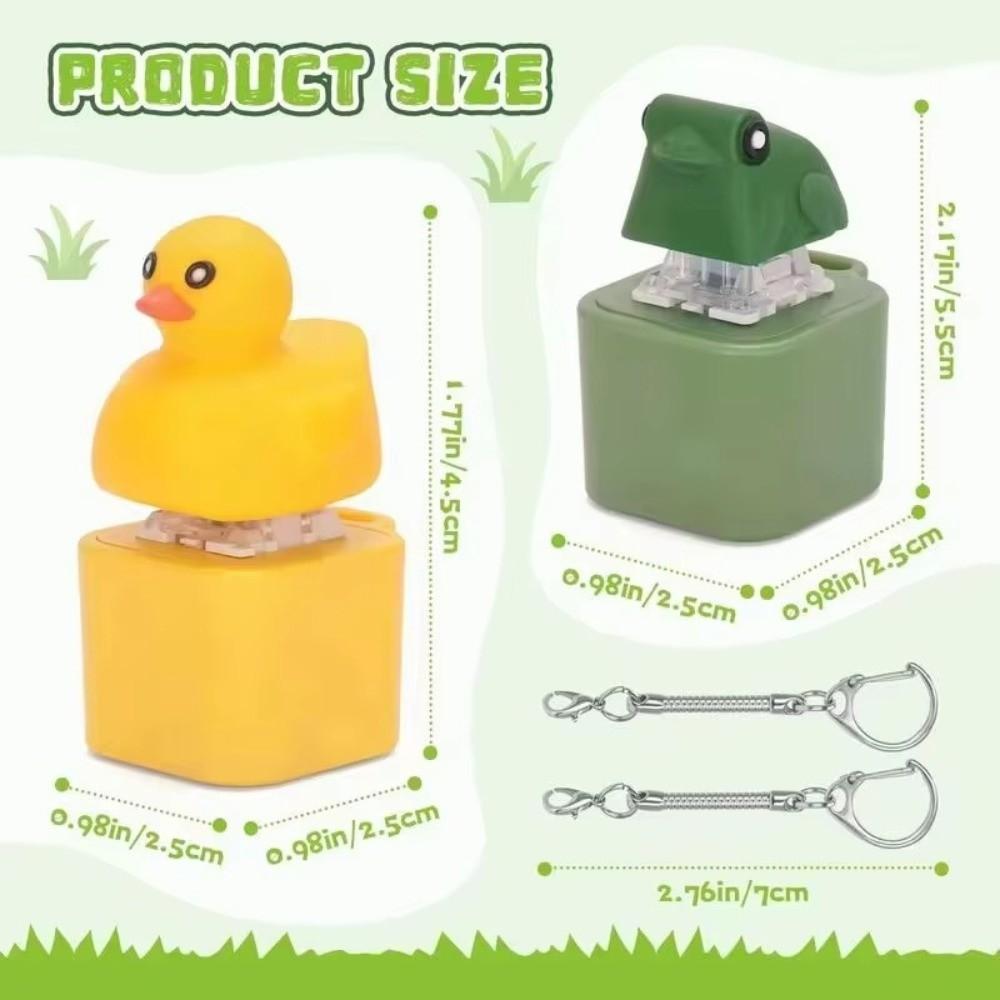 Squeeze Clicking Pressure Relief Toy Croaking Frog Button Press Click Keyring Kids Gift