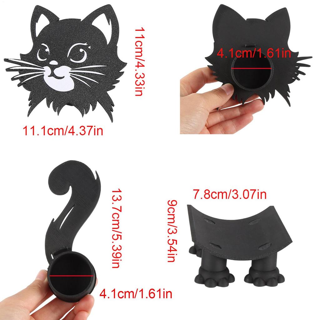 3D Printed Cat Toilet Paper Holder Cute Self-Standing Bathroom Tissue Roll Rack Funny Home Decor for Restroom Apartment