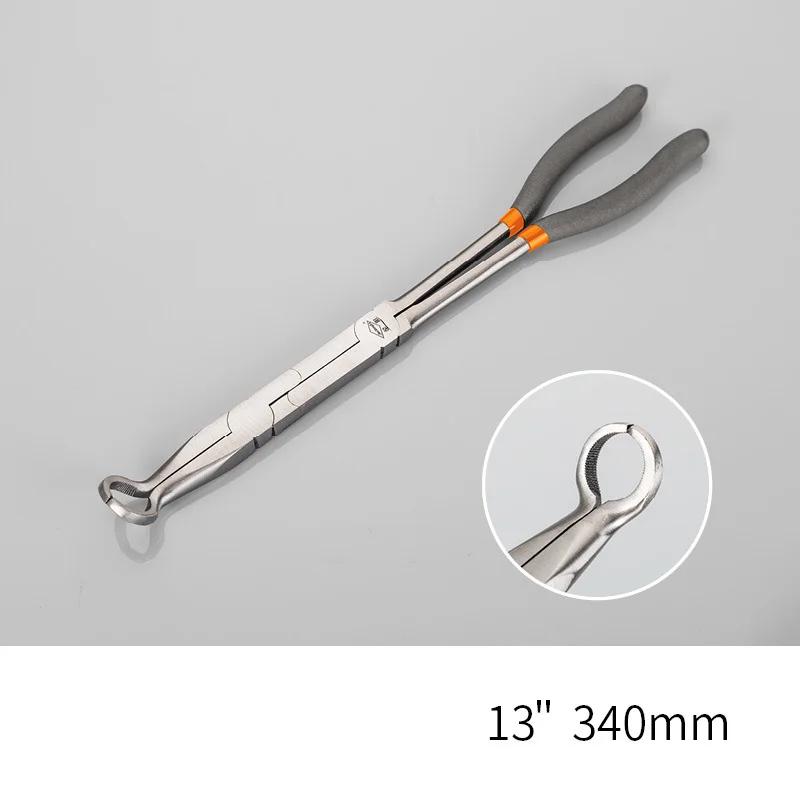 13 In Clești Multifuncționali cu Vârf Ascuțit Clești Multi-articulați cu Mâner Lung Oțel Carbon Unelte de Reparații Pentru Industrie 45 90° Formă O