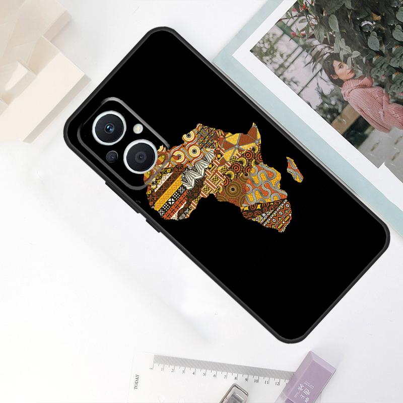 Africa Map Geography Case For OPPO Reno 11F 4Z 5Z 8T 10 Pro 4 6 7 8 5 Lite OPPO Find X6 Pro X2 X3 X5 Lite Cover