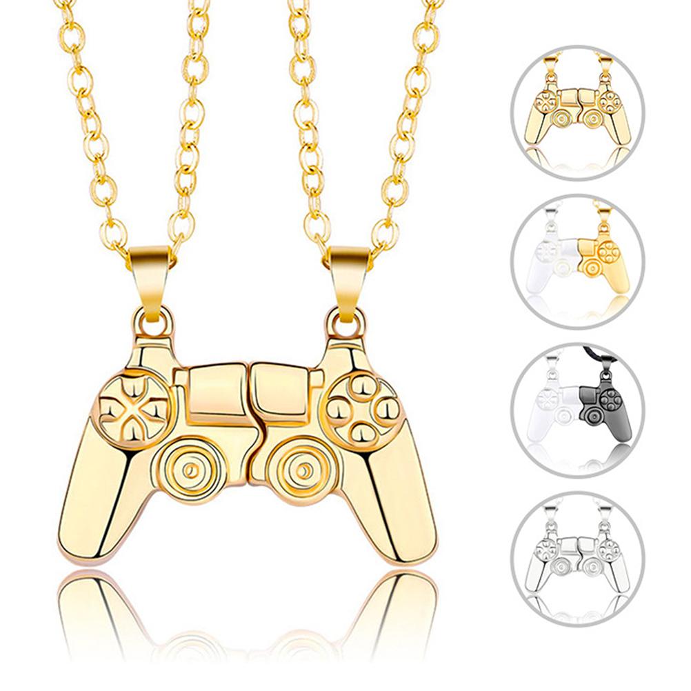 Fashion Game Controller Couple Necklace Magnetic Matching Necklace for Couples Best Friends Friendship Necklace