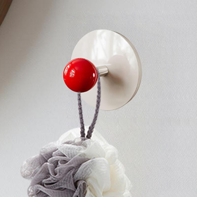 Stick on Wall Hooks Sticky Wall Hooks Cute Clothes Hanger Creative No Drill Bathroom Accessories Decorative Towel Rack for
