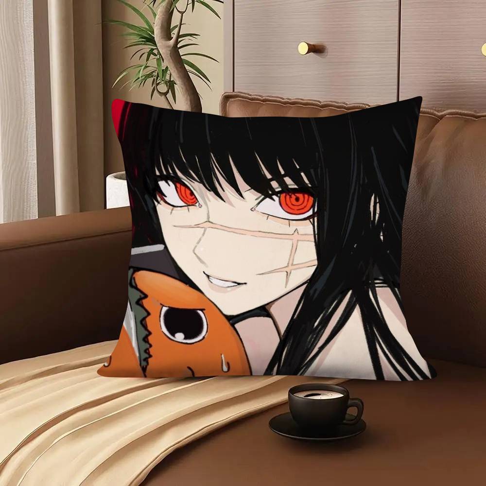 1Pc Amine Girl Mitaka Asa Chainsaw Man Pillow Case Fashion Square Pillowcase Bedroom Sofa Room Ins Decoration Leisure