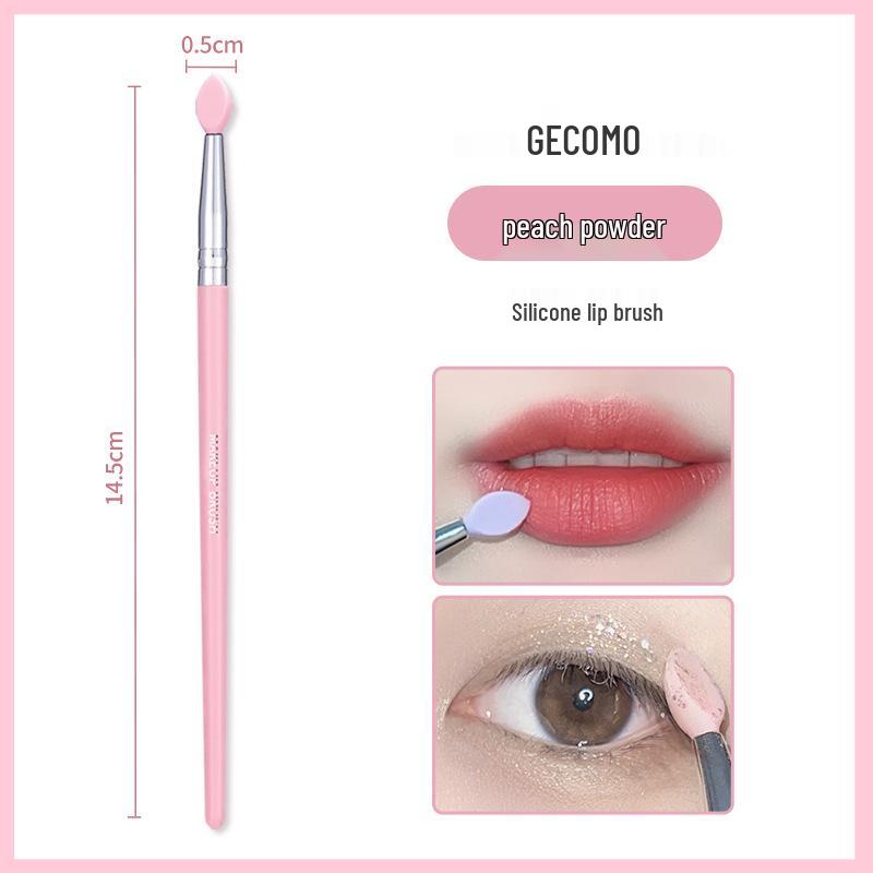 GECOMO Multifunctional Silicone Lip & Eyeshadow Brush розовый/персиковый