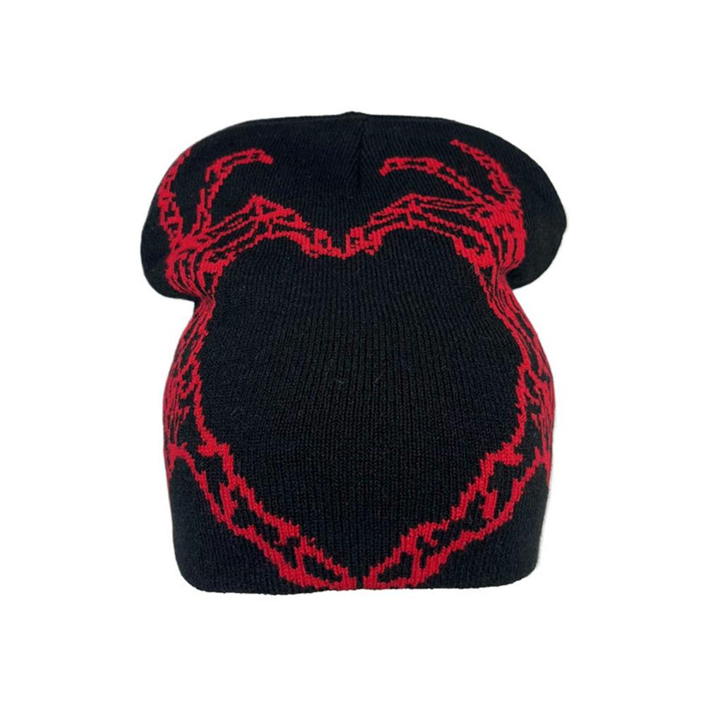 1PC Couple's Flowered Hats Are Fashionable And Versatile Knitted Woolen Hats Are Cold Hats For Keeping Warm In Autumn And Winter