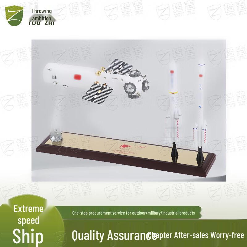 Space Station Core Module with Dual Rockets Model