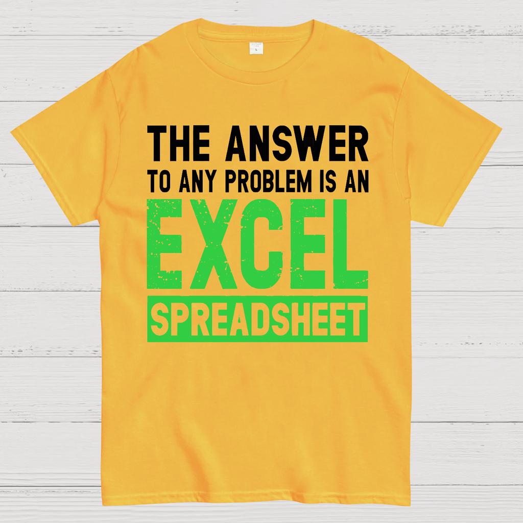 The Answer To Any Problem Is An Excel Cotton Summer Casual Cool Loose T-Shirt