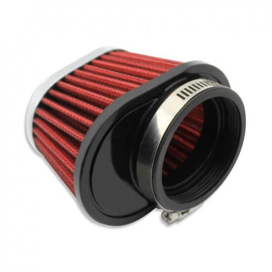 For Motor Car Minibike Air Filter 60Mm Cold Air Intake High Flow Cone Filter Red