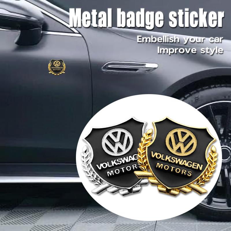 For Volkswagen B1 2Pc 3D Metal Badge Sticker Car Window Decoration Sticker Accessories For Volkswagen VW GTI Golf Polo Tiguan Passat Touareg Jetta
