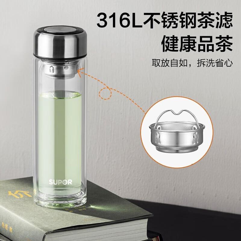 Supor Double-Layer Heat-Resistant Glass Tea Cup