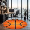 basketball Printed Round Rug Carpet Chair Rug Area Rug Entryway Doormats,for Office Chair Living Room Bedroom Kitchen Room.