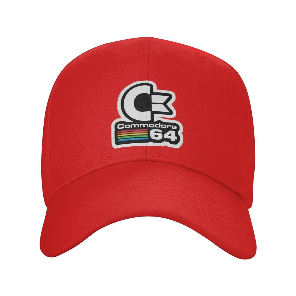 64 Commodore Gorra Retro con Logo Gorra de Béisbol para Hombres Mujeres Ajustable Sombrero Casual