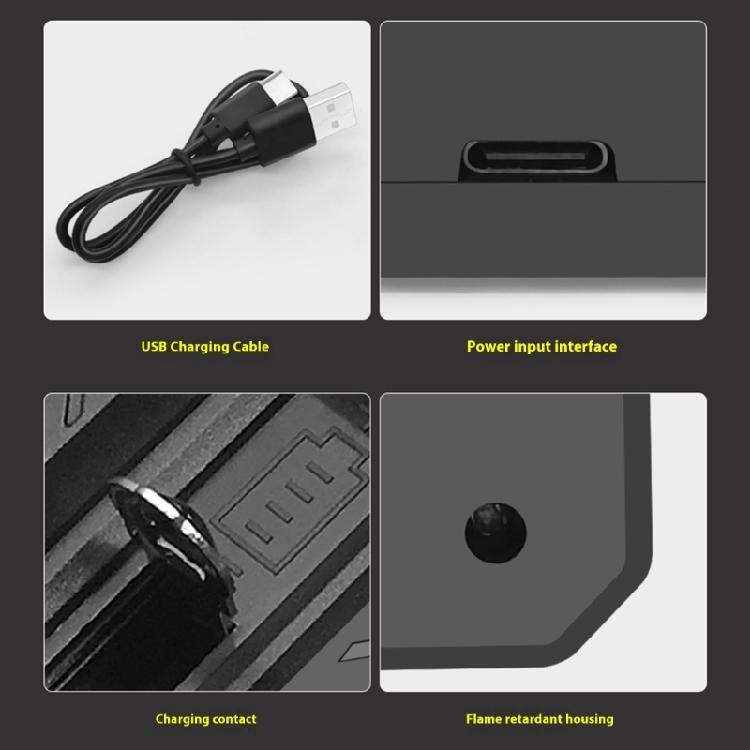 Intelligent Double Slot Type C Battery Charging LCD Display For 18650 26650 2A 3A 3.7V Batteries Independent Charging