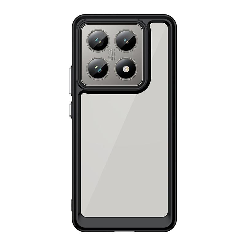 Acrylic Shockproof Clear Phone Case for Xiaomi 14T Pro Candy Color Frame Hard Transparent Back Cover 14 T Pro