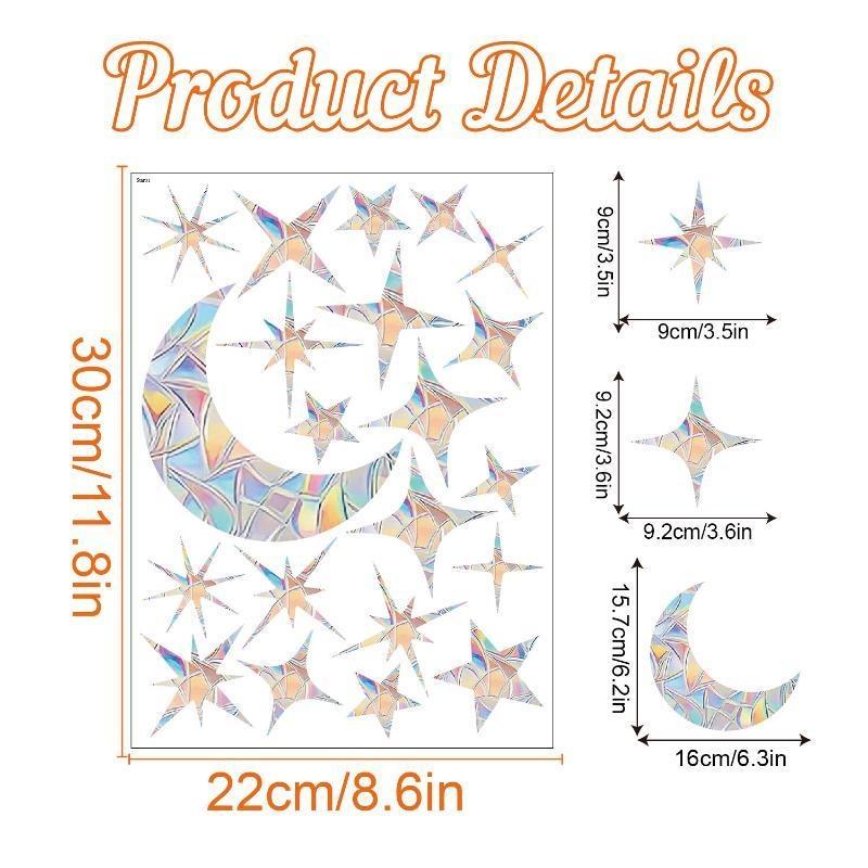 Sunshine Catcher Colorful Window Sticker Suncatcher Rainbow Prism Butterfly Static Glass Sticker PVC Anti Collision Window Sticker