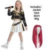 Costume da Cosplay Kpop Hunters Stage per Bambine Ragazze Anime Hunters Outfit da Cosplay Parrucca Completo Costume da Gioco di Ruolo per Feste di Halloween