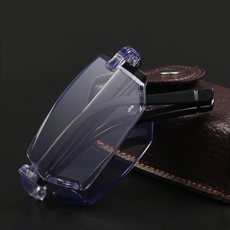 Stall Frameless Folding Anti-Blue Reading Glasses Diamond Trimmed Integrated Presbyopia Glasses