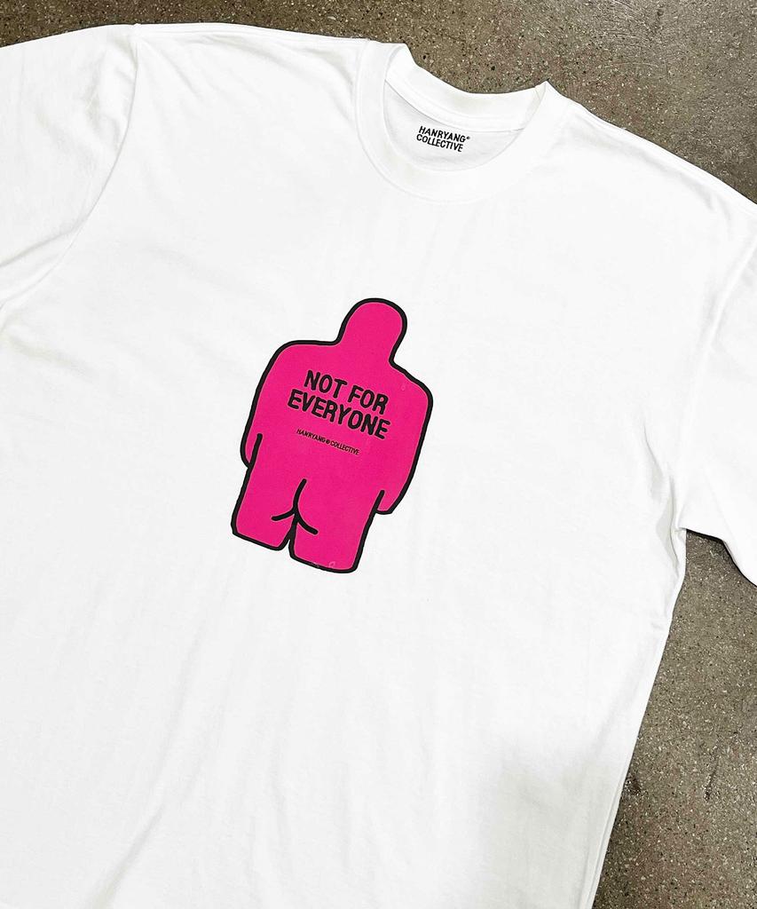 HANRYANG COLLECTIVE Hr Pink Back Icon Tee White