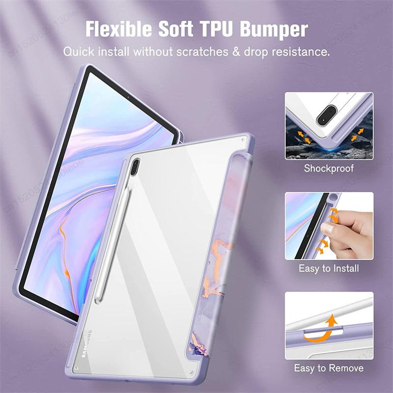 Pouzdro pro Samsung Galaxy Tab S11 S10 Lite S9 FE 10.9 11 Plus 12.4 Palcový Tablet Kryt pro Tab A11 A9 S9 S8 S7 11" Plus 12.4" Funda