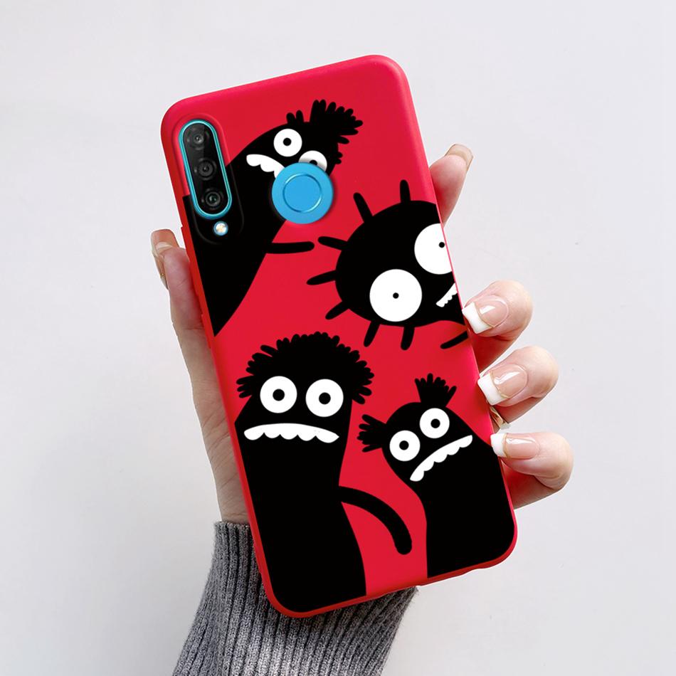 Für Huawei P30 Lite Hülle Niedlicher Bär Cartoon Frosch Weiche Matte Silikon Handyhüllen Für Huawei P30 P30Lite P30Pro P 30 Lite Pro Cover