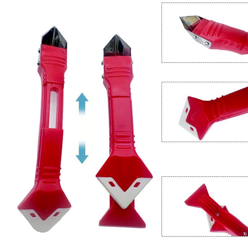 3-in-1 Silicone Caulking Tool: Multifunctional Scraper & Glue Removal Knife