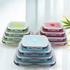 3 Sizes Collapsible Silicone Food Container Portable Bento Lunch Box Microware Home Kitchen Outdoor Food Storage Containers Box